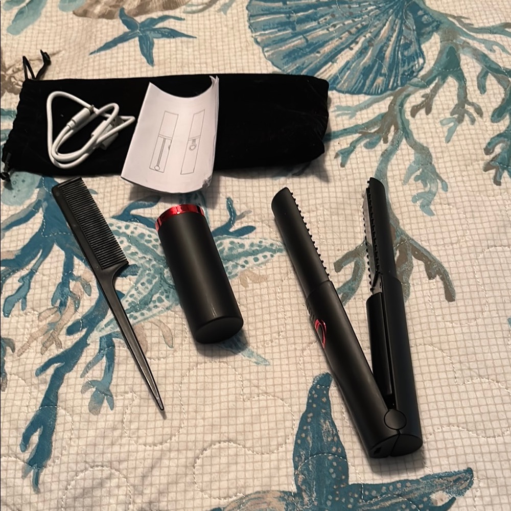 Cordless Portable Hair Straightener Set